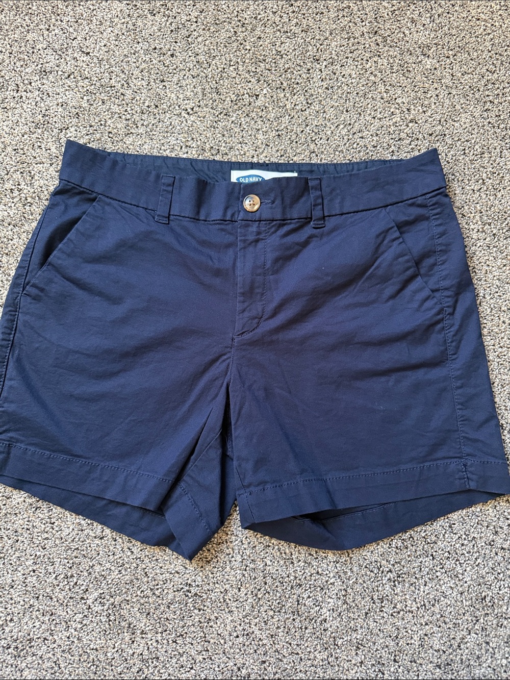 Navy Blue Midrise Everyday Shorts